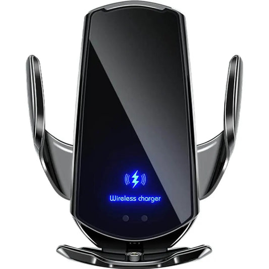 Chargeur de téléphone sans fil de voiture à capteur intelligent Q3, charge rapide 15W, support de téléphone de voiture à serrage automatique pour iPhone et tous les appareils Android
