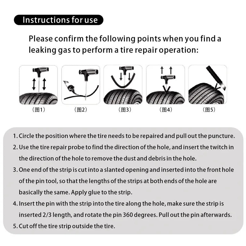 Kit de réparation de pneus Auto/Moto